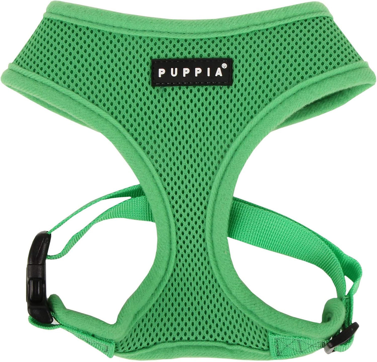 Puppia Soft Dog Harness No Choke Over-The-Head Triple Layered Breathable Mesh Adjustable Chest Belt and Quick-Release Buckle, Pink, Medium