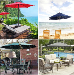 Patio Umbrella Replacement Canopy Parasol Fabric Cover, Outdoor Market Patio Table Umbrella Coverwith 6 Ribs, Umbrella Canopy Water Resistant Cloth ﻿(Navy,2.5m/8ft)