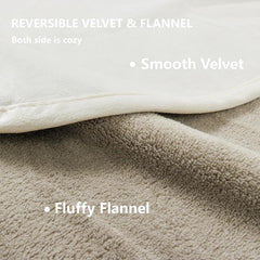 Waterproof Dog Blankets, Washable Pee Proof Pet Blanket for Couch, Soft Reversible Puppy Throw Furniture Protector Cover for Bed Sofa-52"x82",Purple+Cream