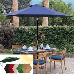 RAKKYO 6/8 Arms Resistant Patio Canopy, Umbrella Replacement Top Sun Shade Cover, Outdoor Table Market Yard Umbrella Top Umbrella Canopy, Umbrella Replacement Cloth For Garden Umbrella