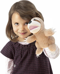 Hand Puppets Bear Puppet,10" Animal Hand Puppets for Kids, Hand Puppet for Toddlers 1-3 and Kids with Movable Mouth,Sloth Stuffed Animal Plush Puppets Toy Gift for Interactive Storytelling