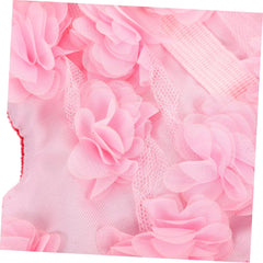 FRCOLOR Stereo Flower Traction Chest Strap for Dogs Breathable Cute Design Pet Harness with Random Colors for Spring Summer Walks