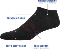 Gildan Men's Flat Knit No Show Socks