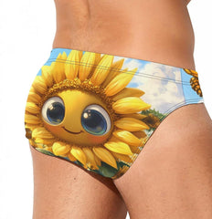 Butterfly Flower Men's Swimsuit Brief Beach Shorts Bikini Swimwear Sexy Swimming Trunks