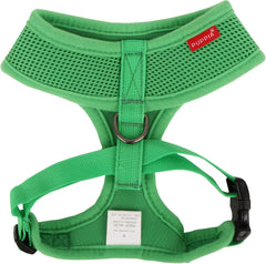 Puppia Soft Dog Harness No Choke Over-The-Head Triple Layered Breathable Mesh Adjustable Chest Belt and Quick-Release Buckle, Pink, Medium