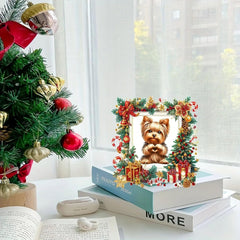 DIY Diamond Photo Frame Creative Flower Acrylic Desktop Ornaments Single Sided Diamond Craft Picture Frame Display Stand Home Decor-Flower Bird03