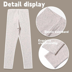 12 Pack Girls Leggings - Soft Stretchy Yoga Pants for Kids, Basic School Pants