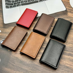 Minimalist RFID Blocking Wallet with 6 Card Slots for Men Perfect for ID and Credit Card Protection