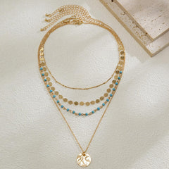 Rustic Turquoise Layered Necklace Country-Inspired Western Accessory for Women