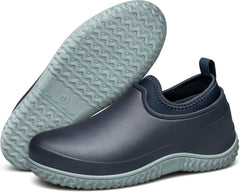 TENGTA Men's Garden Shoes Waterproof Slip On Mud Rain Boots for Women Lightweight Grass Cutting Shoes