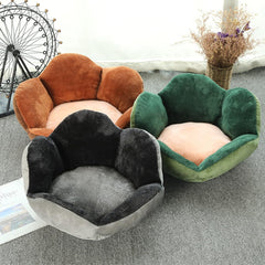 Fashionable pet Bed, Plush pet Bed, Plush pet Bed, Warm Winter cat and Dog Bed, Detachable, Winter Plush Kennel, Cute Petals, Warm and Comfortable Dog mat, cat mat (Color : Gray, Size : Small)