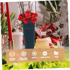 Memorial Urn Planter Flower Vase with Stable Base for Grave Decoration Deep Green Cemetery Flower Holder for Artificial Floral Arrangements and Home Use