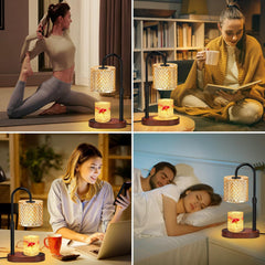 Candle Warmer Lamp, Candle Warmer Lamp with Timer, Wax Warmer with RGB Light and Dimmer, Height Adjustable - Perfect Housewarming Gift for Mom and Women