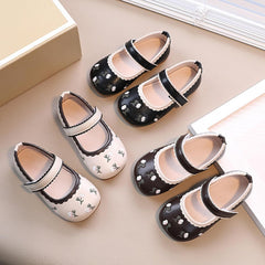 Girls Dress Shoes Flower Embroidery Flat𝐬 Toddler Cute Floral Print Mary Jane Flat𝐬 for Wedding Part𝐲 Wedding