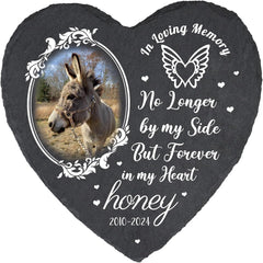 Cowcute Personalized Pet Memorial Stone with Photo Name Dates - Custom Outdoor Headstone for Loss of Dogs Cats - Customized Bereavement Gift for Dog Mom Cat Owner