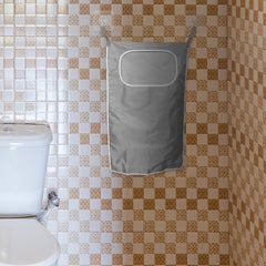 Hanging Laundry Hamper Bag with Zipper for Easy Access Breathable Mesh Material for Dry Clothes Over-the-door Organizer for Dirty Clothes Toys and Blankets Storage