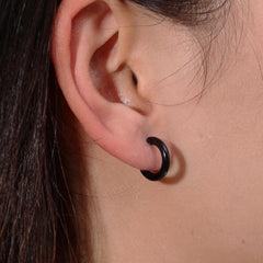 10PCS Resin Hoop Earring for Women Simple Lightweight Earrings for Beginners Ear Clips Fashion Jewelry Gifts,1.4cm