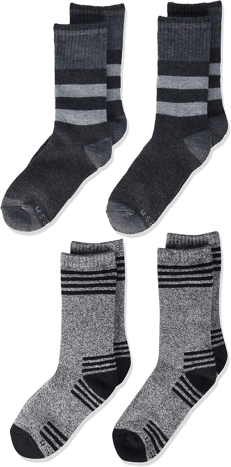 Hanes Boys' Outdoor Socks 4-Pair Pack