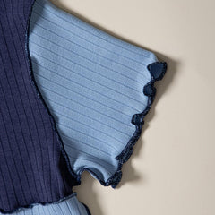 Cropped T Shirts for Girls Kids Ribbed Knit Short Sleeve Cute Clothes Summer Casual Top Cropped T Shirts for Girls Kids