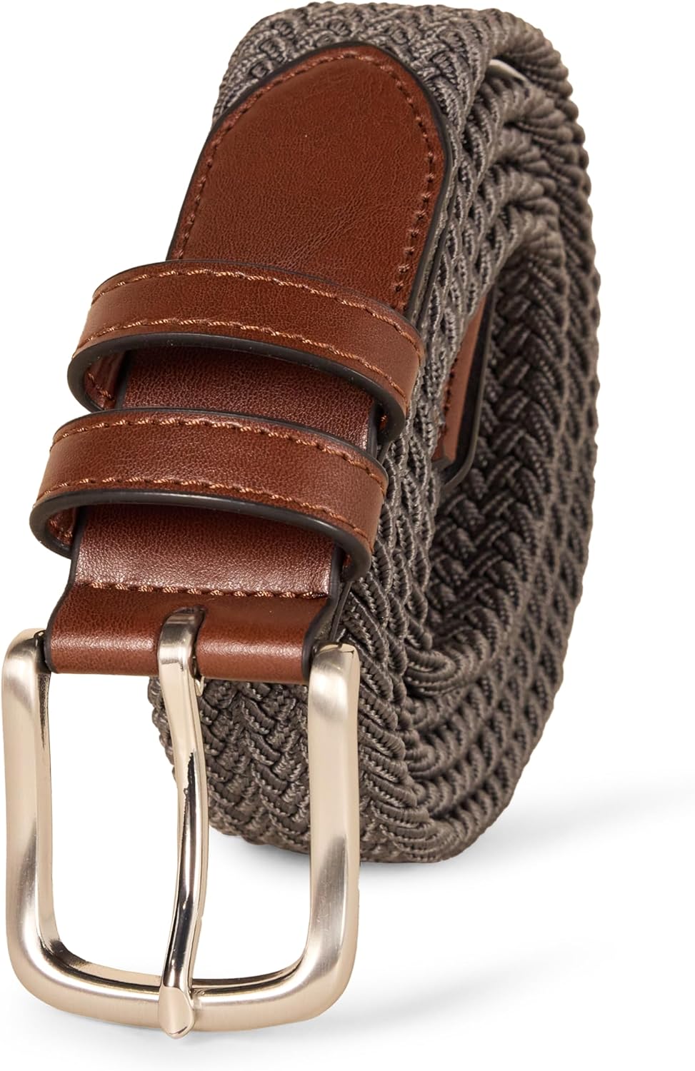 Amazon Essentials Men's Stretch Woven Braid Belt