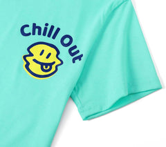 Beezizac Big Boys Pajamas Teal & Navy Face 2-Piece Fun Short Sleeve PJ Set Kid Cozy Sleepwear Children Size 6-18