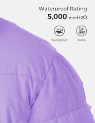 wantdo Girls' Puffy Winter Coats Thick Printed Quilted Jacket with Faux Fur Hood