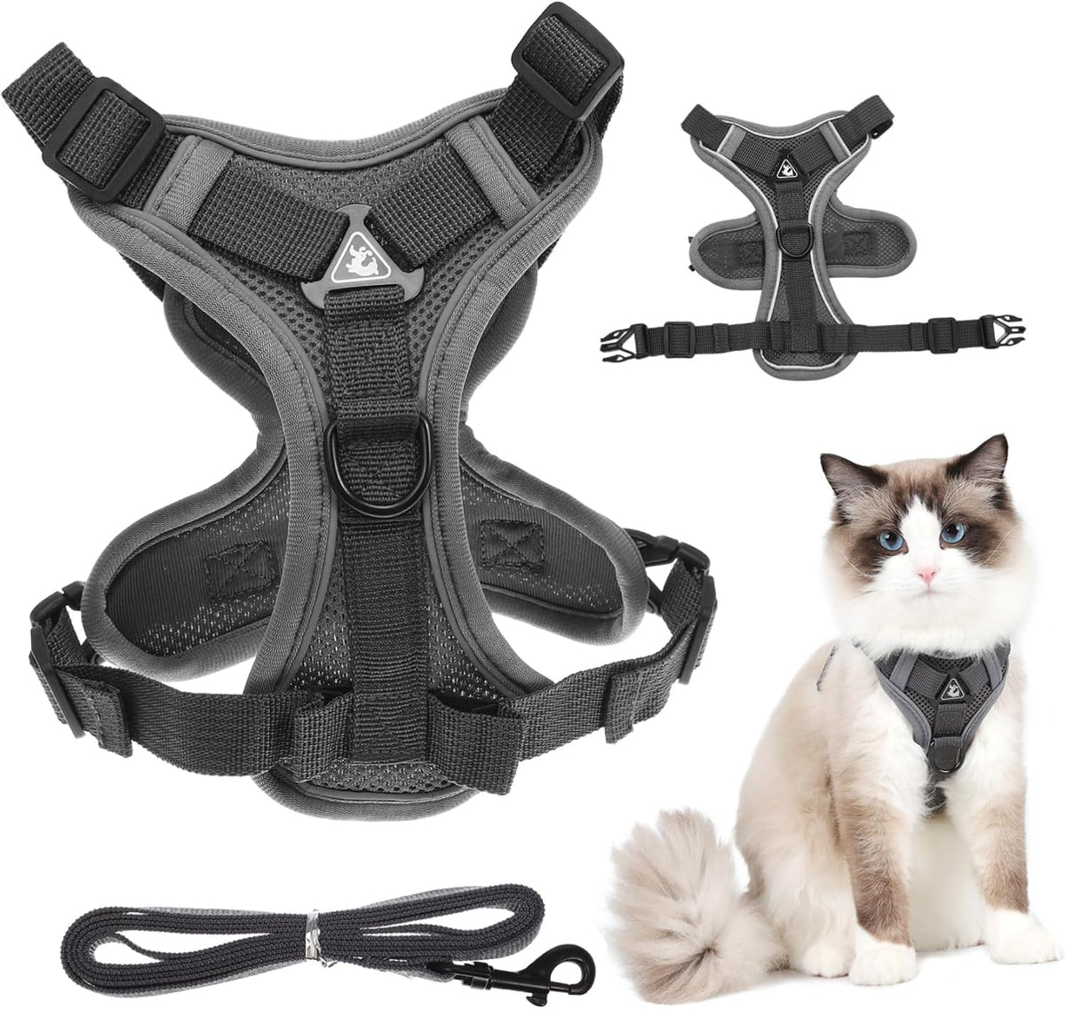Pet Vest Harness Dog Leash Rope Cat Harness Small Dog Vest Comfortable Elastic Design Size l