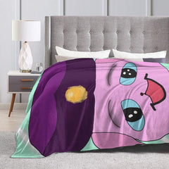 Dog Head in hat 40"x30" Ultra Soft Micro Fleece Blanket - Easy Care and Durable Suitable for Bed, Sofa, Camping