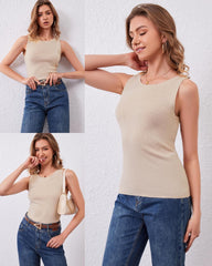 Arach&Cloz Women's Wool Blend Sweaters Non See Through All-Season Business Casual Tank 2025