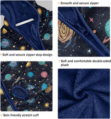 Colorful Planets Toddler Boys Winter Coat Comfy Winter Coats for Kids 3T