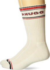 HUGO Men's 2-Pack Varsity Style Quarter Length Cotton Socks