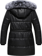 Chrisuno Girl's Long Parka Warm Winter Coat Water Resistant Quilted Puffer Jacket Snow Outwear
