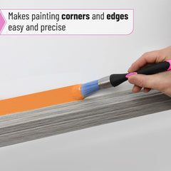 Bates- Trim Paint Brush, 0.75 Inch, Ergonomic Non-Slip Handle, Synthetic Bristles, Trim Brushes for Painting, Black & Brown