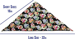 Hammock for Bearded Dragons, Mini Sugar Skulls Fabric with Suction Cup Hooks