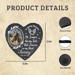 Cowcute Personalized Pet Memorial Stone with Photo Name Dates - Custom Outdoor Headstone for Loss of Dogs Cats - Customized Bereavement Gift for Dog Mom Cat Owner