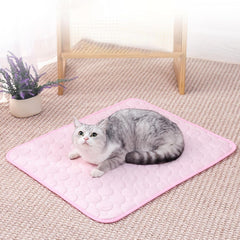 CHICTRY Dog Cooling Mat Durable Dog Bed Pad Leakproof Pet Scratch-Resistant Mat for Medium Dogs Cats Puppy Pink Medium