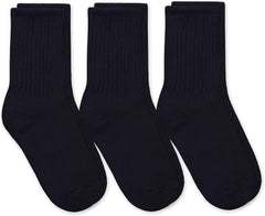 Jefferies Socks Boys' School Uniform Ribbed Crew Dress Socks 3 Pack