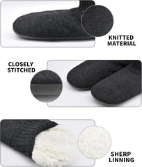 DICUIRD Men's Slippers Socks Autumn Winter Indoor Non-Skid House Slippers