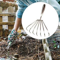 Claw Rake Hand Rake,Easy to Use,Lightweight Portable Seafood Shell Digger Tool Clam Tool for Digging Loosening Leaves, 7 Tooth 5cm