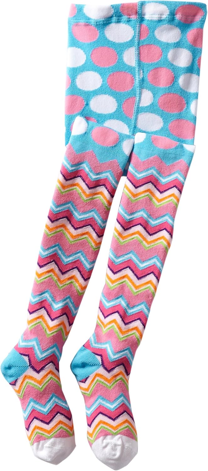 Jefferies Socks Girls 2-6x Zig Zag Tight