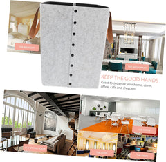 Ciieeo Felt Laundry Basket Hamper with Handle Foldable Storage Bin for Clothes Toys and Sundries Sturdy Material Grey Color for Bedroom and Bathroom