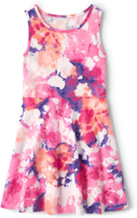 The Children's Place,Short Sleeve Fashion Skater Dress,Pink Glow