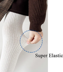 Girls Tights Toddler Seamless Plain/Cable Knit Leggings Stockings 2/3 Pack Cotton Pantyhose Pants for 2-8 Years