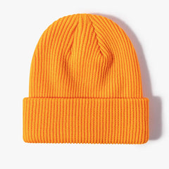 Ribbed Knit Beanie Warm Cuffed Winter Hat for Men and Women
