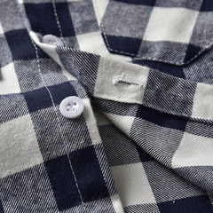 Boys Girls Button Down Shirt Long Sleeve Plaid Flannel Shirts Lapel Neck Casual Tops with Pocket Toddler Kids Outfit