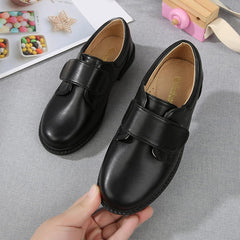Boys Formal Dress Shoes Low Heel Non-Slip Strappy Slip-On Loafers Lightweight Performance Stage Wedding Shoes