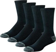Amazon Essentials Men's Cotton Breathable Cushioned Performance Work Crew Sock, 4 Pairs