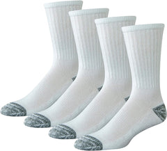Amazon Essentials Men's Cotton Breathable Cushioned Performance Work Crew Sock, 4 Pairs