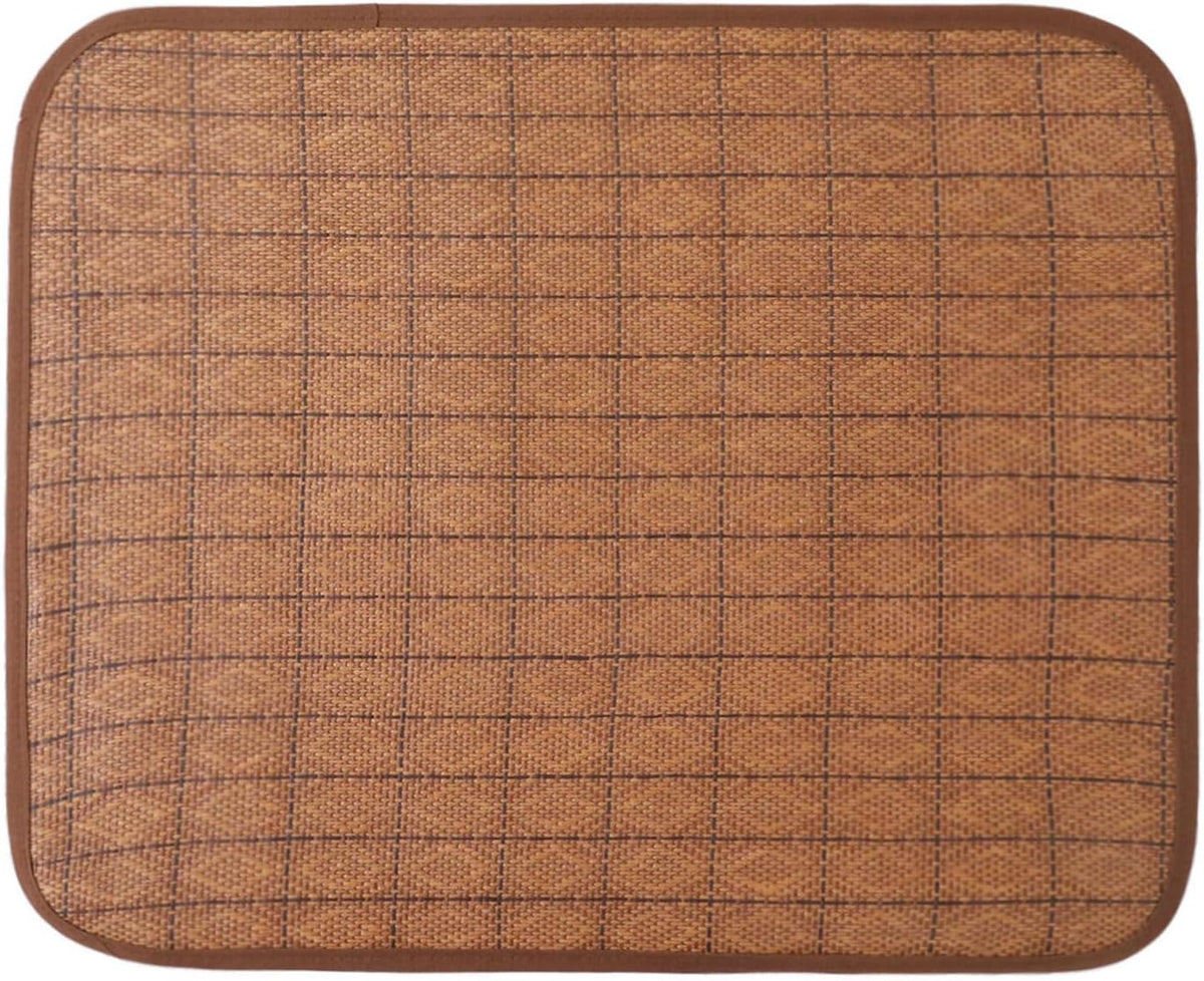 CHICTRY Cooling Floor Mat for Dogs Cats Lightweight Foldable Waterproof Pet Bed Pad for Crates Kennels Brown Large