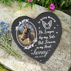 Cowcute Personalized Pet Memorial Stone with Photo Name Dates - Custom Outdoor Headstone for Loss of Dogs Cats - Customized Bereavement Gift for Dog Mom Cat Owner